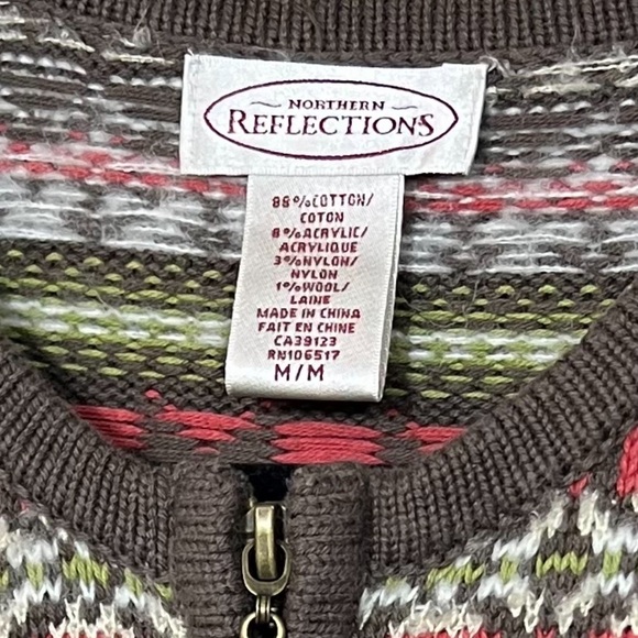 Northern Reflections Faire Isle Style Sweater size M - Picture 5 of 5